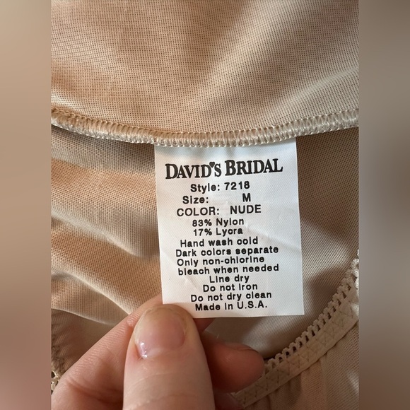 David’s Bridal Nude Shapewear Skirt with back Slit Size M Style 7218 #1598 - Picture 3 of 4